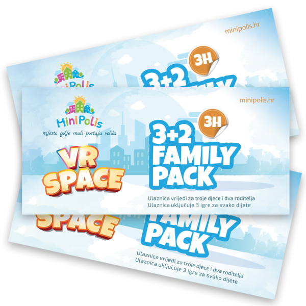 Family pack + VR SPACE (3+2) - 3h